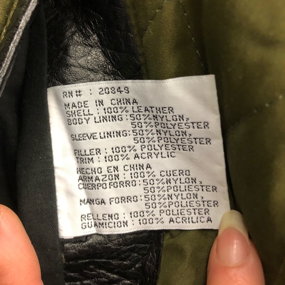 Planet Hollywood vintage, reversible leather plus size bomber jacket - Picture 10 of 16